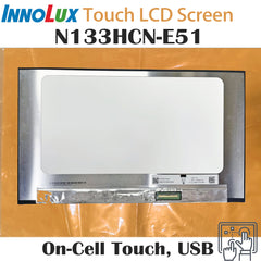 13.3“ On-Cell Touch, I²C Brand New 1920*1080 Laptop LCD Screen Module EDP 40Pins N133HCN-E51