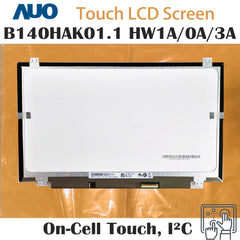 14.0“ On-Cell Touch, I²C 16:9 Brand New 800:1 Innolux 1920*1080 Laptop LCD Screen Module EDP 40Pins B140HAK01.1 HW0A/1A/3A