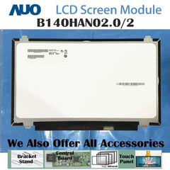 14.0“ No Touch 16:9 AUO New 1920*1080 Laptop LCD Screen Module 800:1  EDP 30Pins B140HAN02.0/2