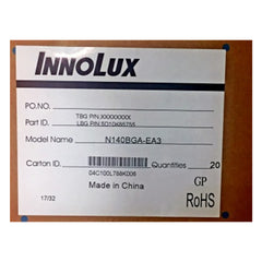 14.0“ No Touch 16:9 Innolux New 1366*768 Laptop LCD Screen Module 500:1  EDP 30Pins N140BGA-EA3