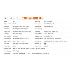 17.3“ No Touch 1200:1 BOE Brand New 3840*2160 Laptop LCD Screen Module 16:9 EDP 40Pins NE173QUM-N6H