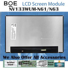 13.3“ 16:9 No Touch Brand New BOE 1920*1080 Laptop LCD Screen Module 1000:1 EDP 30Pins NV133WUM-N61/N63